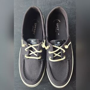Sperry Black Sneakers Classic Nautical Style